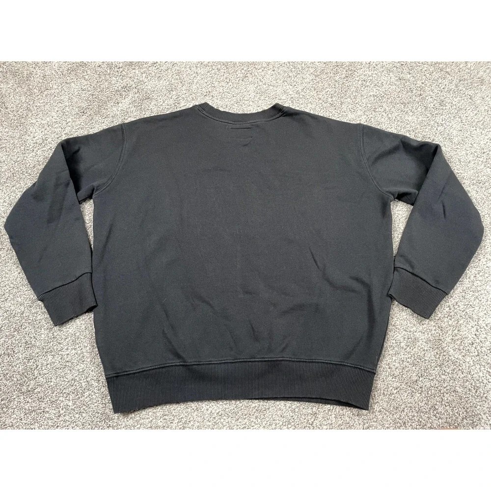 Vintage Tommy Jeans Sweater Womens Large Black Logo Crewneck Hilfiger Classic 90